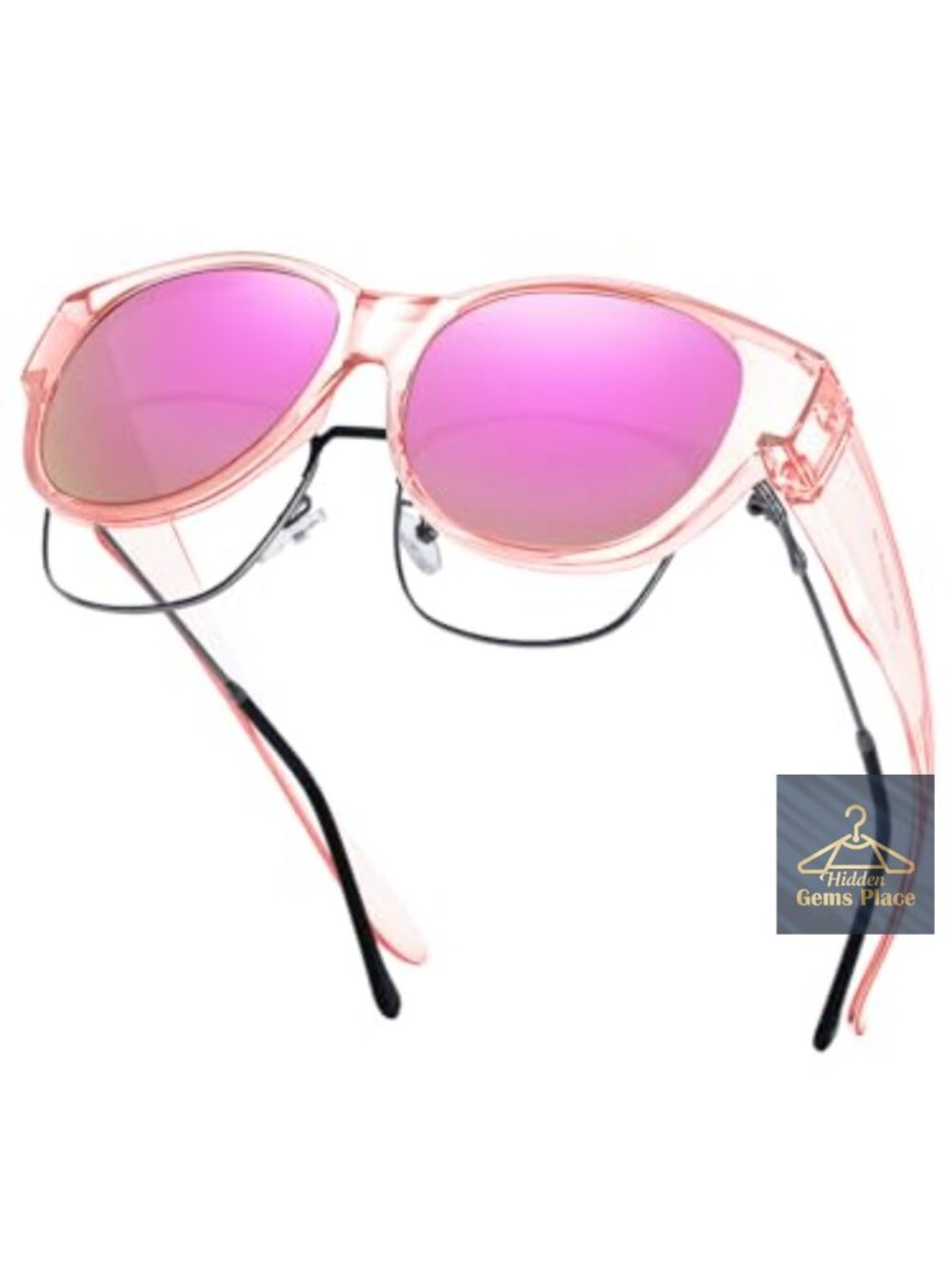 Polarized Fit Over Glasses Sunglasses Cat Eye UV400 for Women Oversized